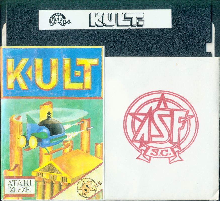Media for Kult (Atari 8-bit) (5.25" disk release): Sleeve Front + Media