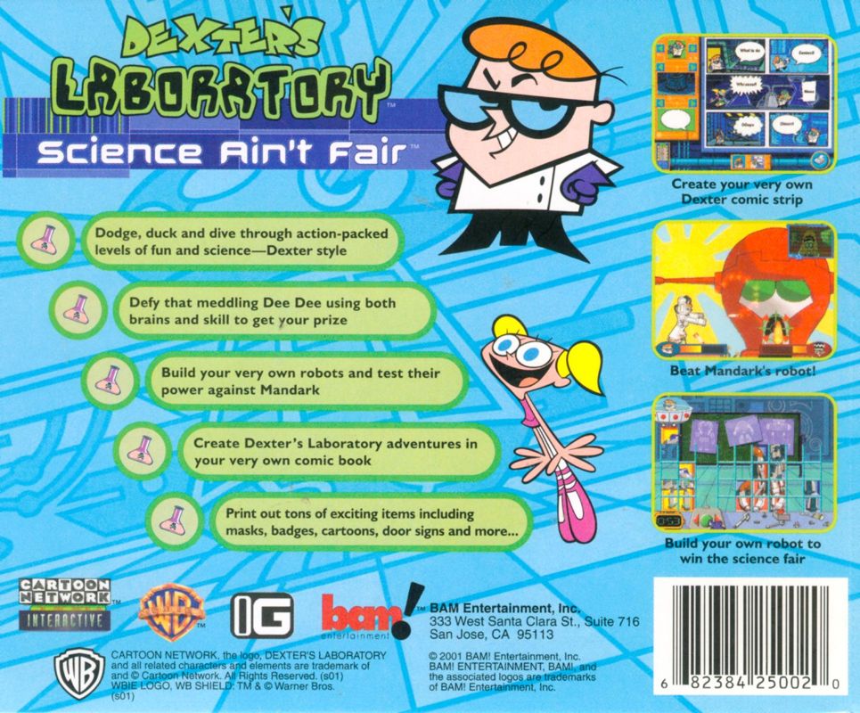 Other for Dexter's Laboratory: Science Ain't Fair (Windows): Jewel Case (Back)