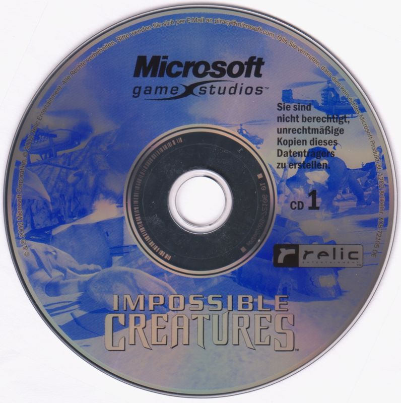 Media for Impossible Creatures (Windows): Disc 1