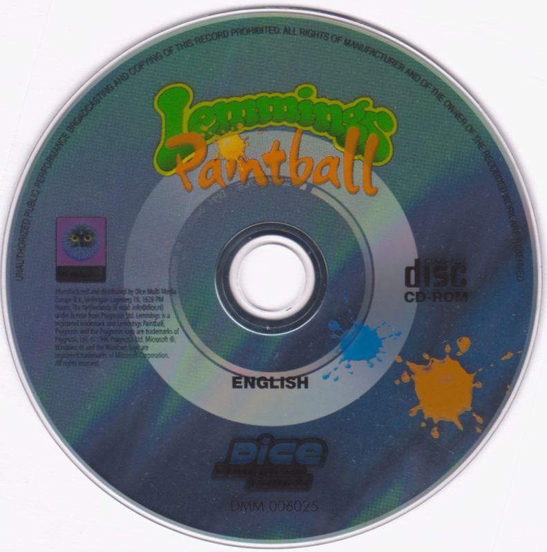 Media for Lemmings Paintball (Windows) (Budget re-release)