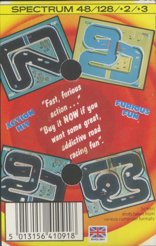 Back Cover for Super Sprint (ZX Spectrum)