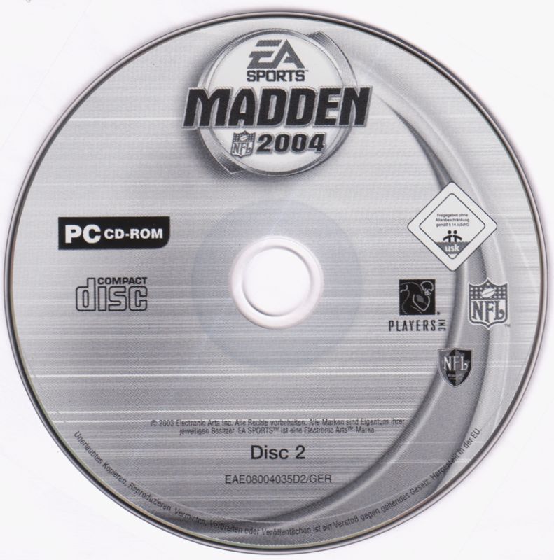 Media for Madden NFL 2004 (Windows): Disc 2/2