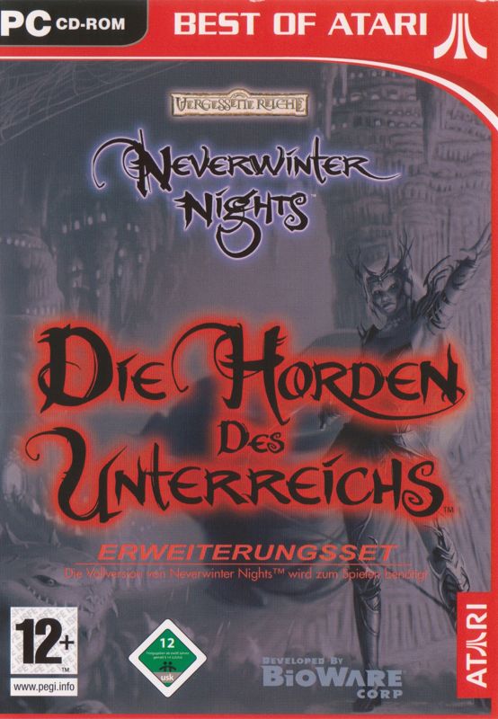 Front Cover for Neverwinter Nights: Hordes of the Underdark (Windows) (Best of Atari release)