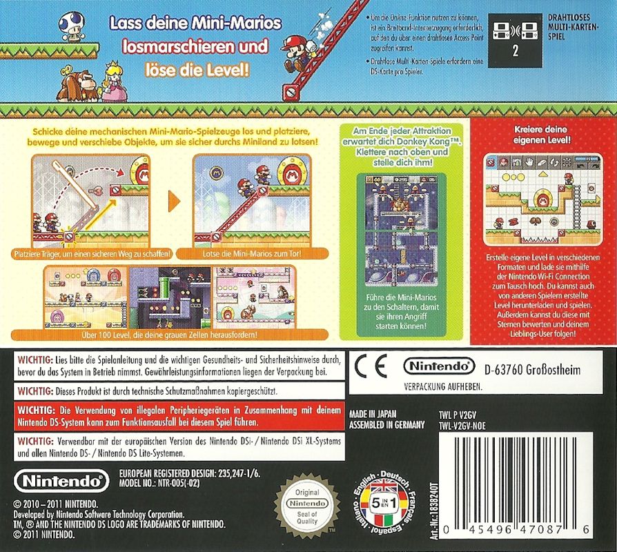 Back Cover for Mario vs. Donkey Kong 2: March of the Minis (Nintendo DS)