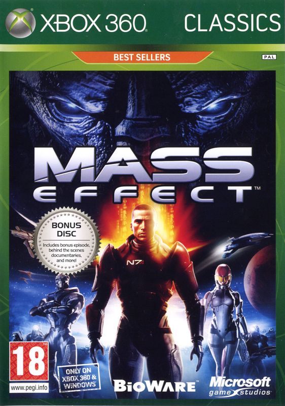 Front Cover for Mass Effect (Xbox 360) (Classics Best Sellers release)