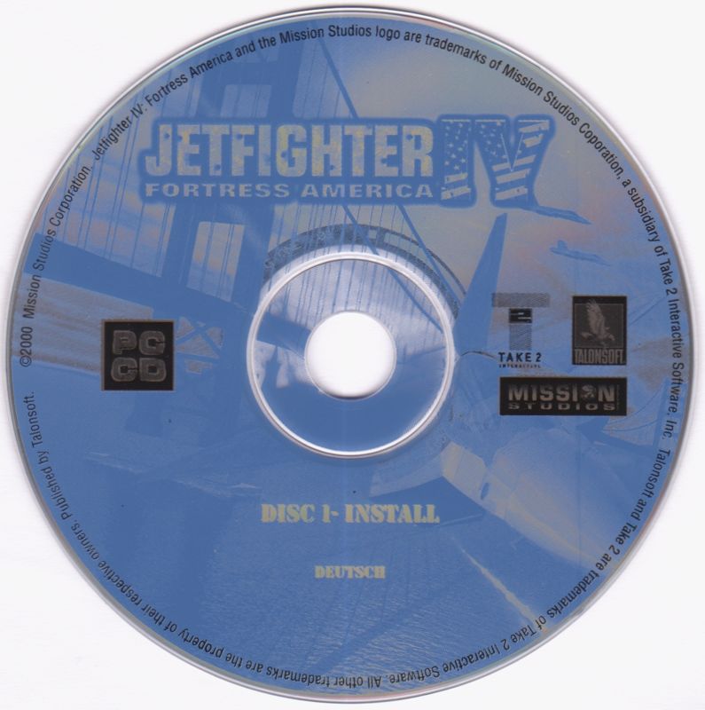 Media for JetFighter IV: Fortress America (Windows): Disc 1 - Install