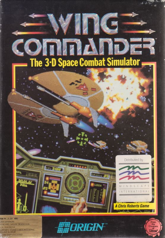 Front Cover for Wing Commander (DOS) (5.25" HD Disk release)