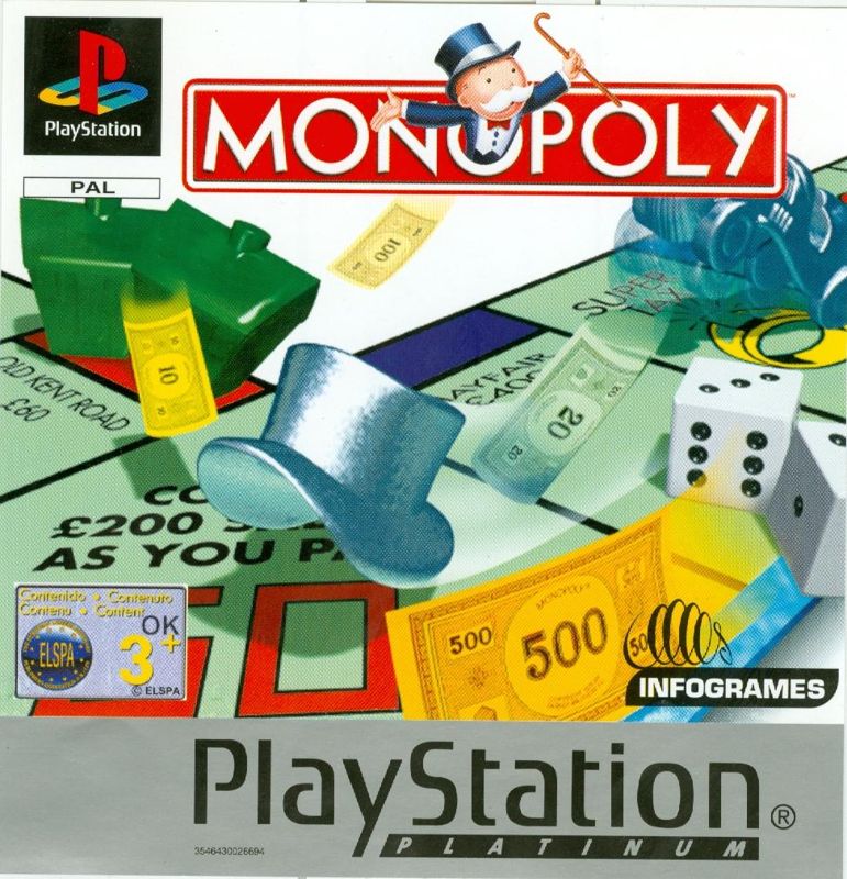 Front Cover for Monopoly (PlayStation) (Platinum release)