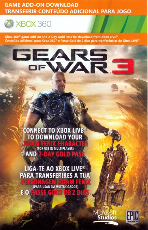 Other for Gears of War 3 (Limited Edition) (Xbox 360): DLC Code - Front