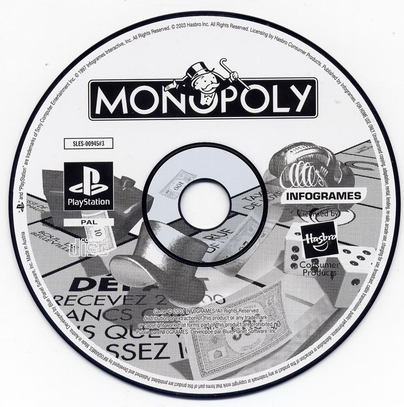 Media for Monopoly (PlayStation) (Best of Infogrames release)