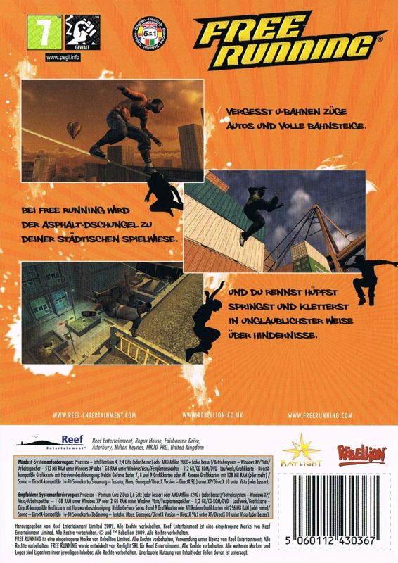 Back Cover for Free Running (Windows)