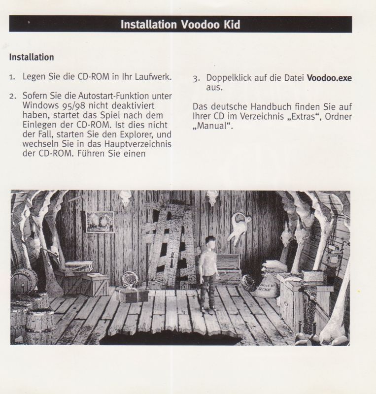 Inside Cover for VooDoo Kid (Windows and Windows 3.x) (Green Pepper release): Front