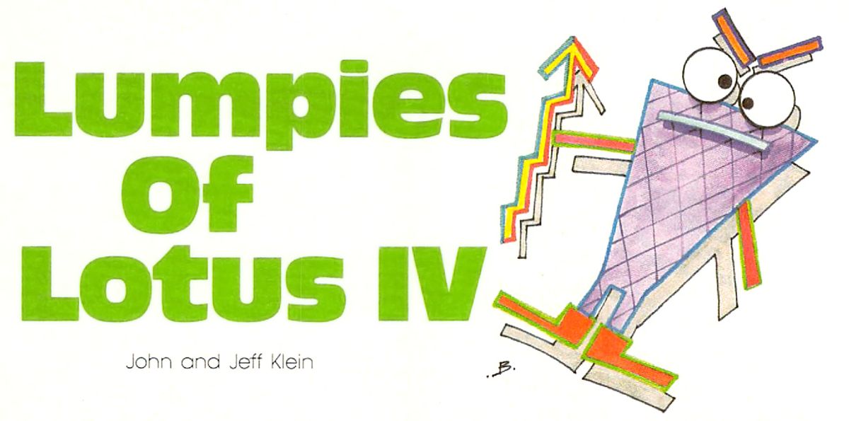 Front Cover for Lumpies of Lotis IV (DOS): Illustration accompanying the type-in listing (Compute! magazine, issue 77).