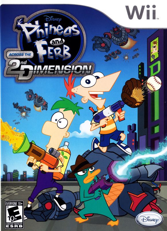 Front Cover for Phineas and Ferb: Across the 2nd Dimension (Wii) (This package was also distributed in Latin America.)