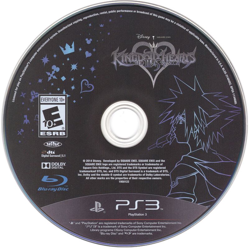 Media for Kingdom Hearts HD II.5 ReMIX (Collector's Edition) (PlayStation 3): Kingdom Hearts HD II.5 ReMIX disc