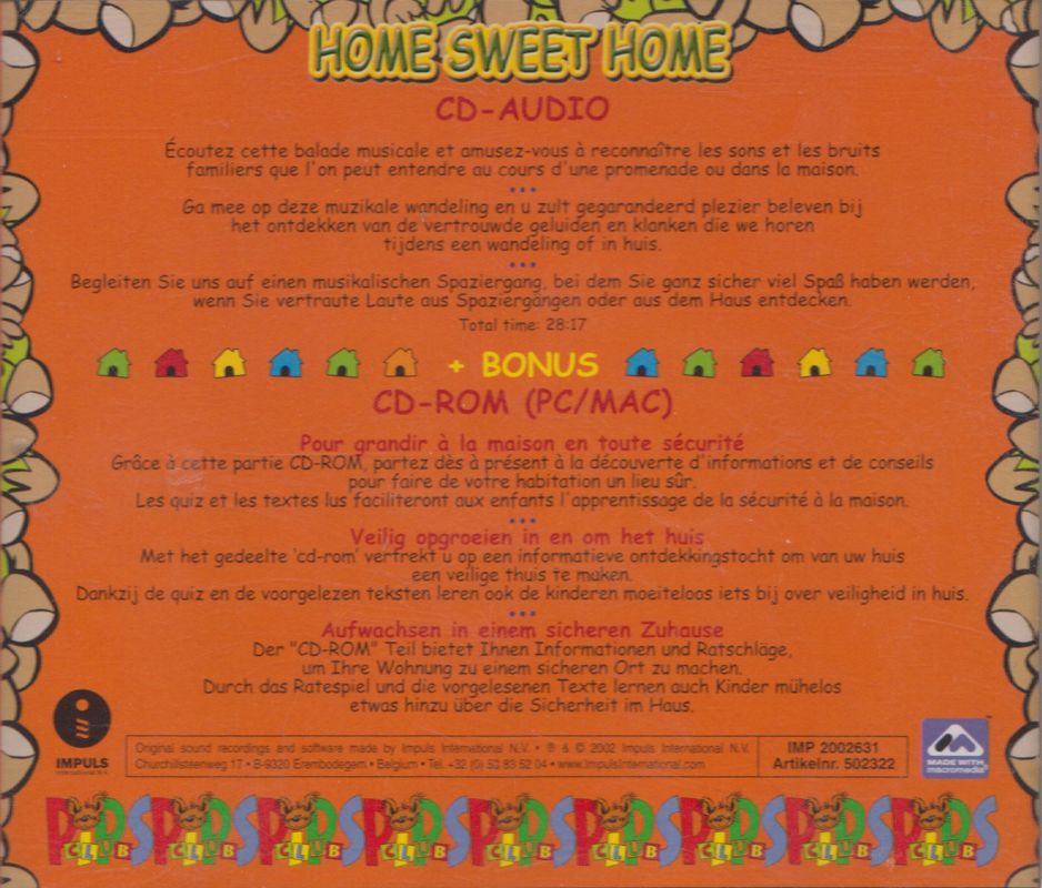 Inside Cover for Home Sweet Home (Macintosh and Windows)