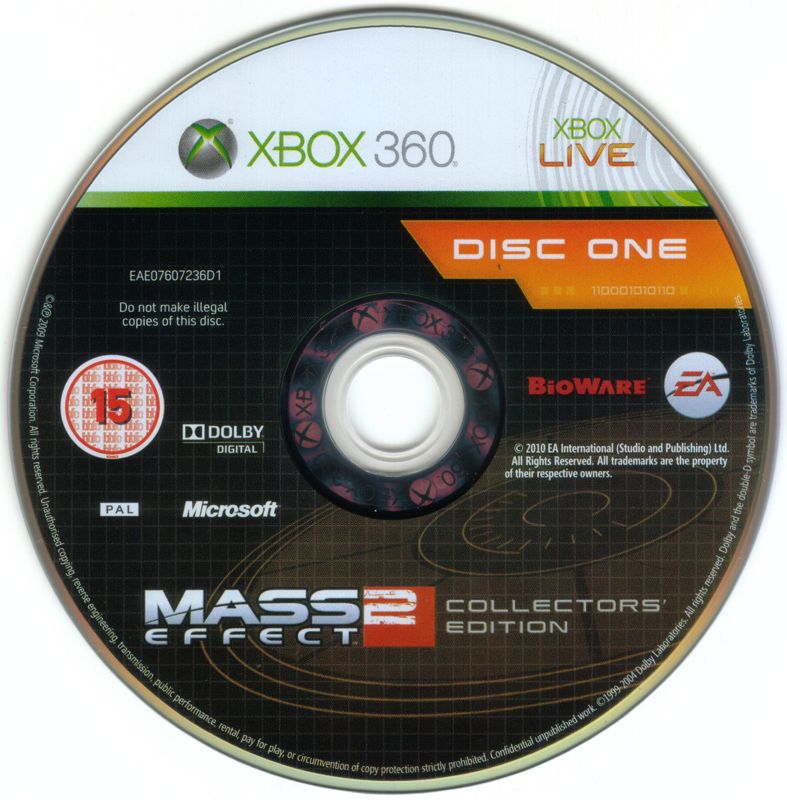 Media for Mass Effect 2 (Collector's Edition) (Xbox 360) (European English release): Disc 1