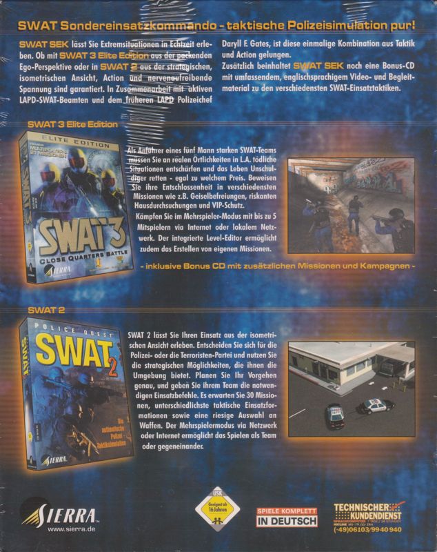 Back Cover for SWAT: Sondereinsatzkommando (Windows)