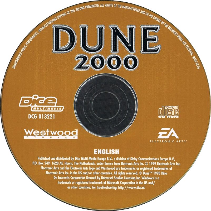 Media for Dune 2000 (Windows) (Dice Multimedia release): Game