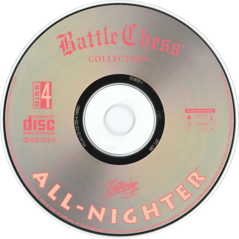 Media for Interplay All-Nighter: Anthology No. 2 (DOS): Disc 4/4 - Battle Chess Collection