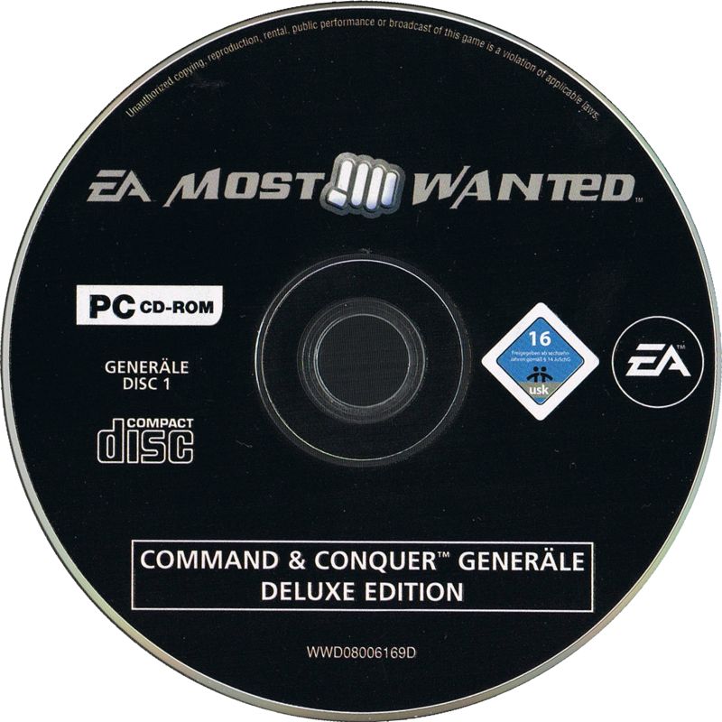 Media for Command & Conquer: Generals - Deluxe Edition (Windows) (EA Most Wanted release): Generals - Disc 1