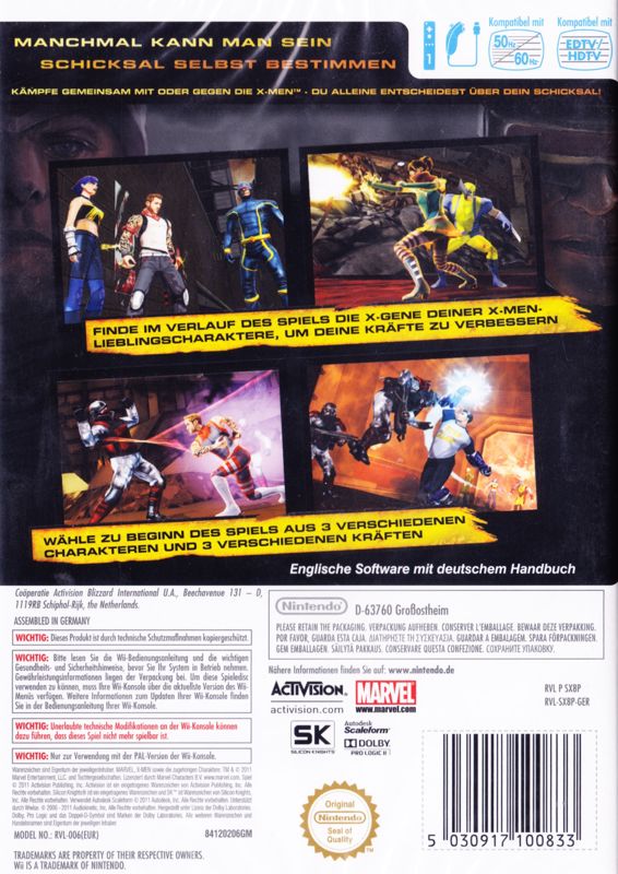 X-Men: Destiny cover or packaging material - MobyGames