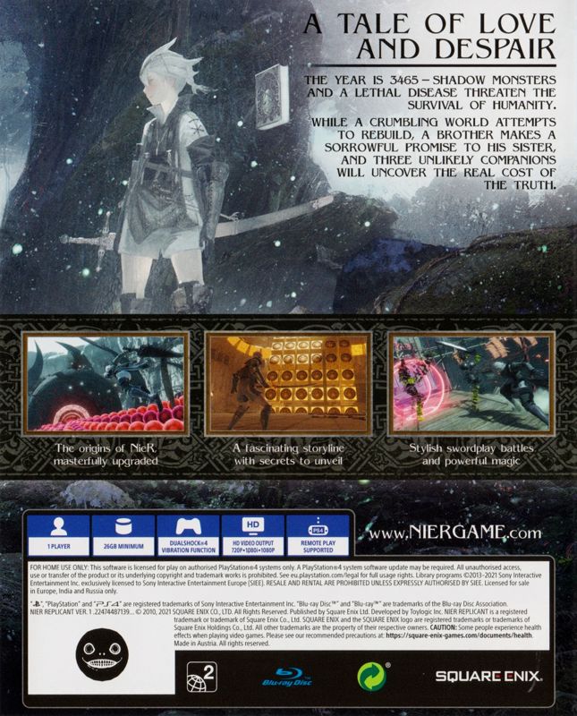 Inside Cover for NieR Replicant ver.1.22474487139... (PlayStation 4): Left