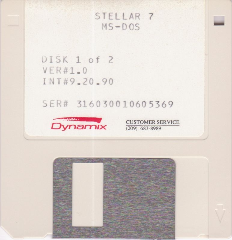 Media for Stellar 7 (DOS) (Alternate release): 3.5" Disk 1/2