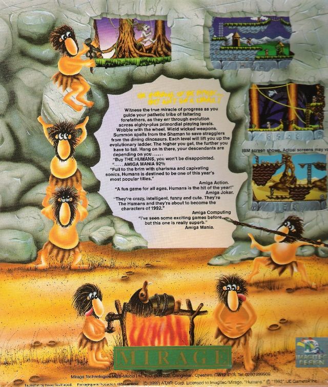 Back Cover for The Humans (DOS)