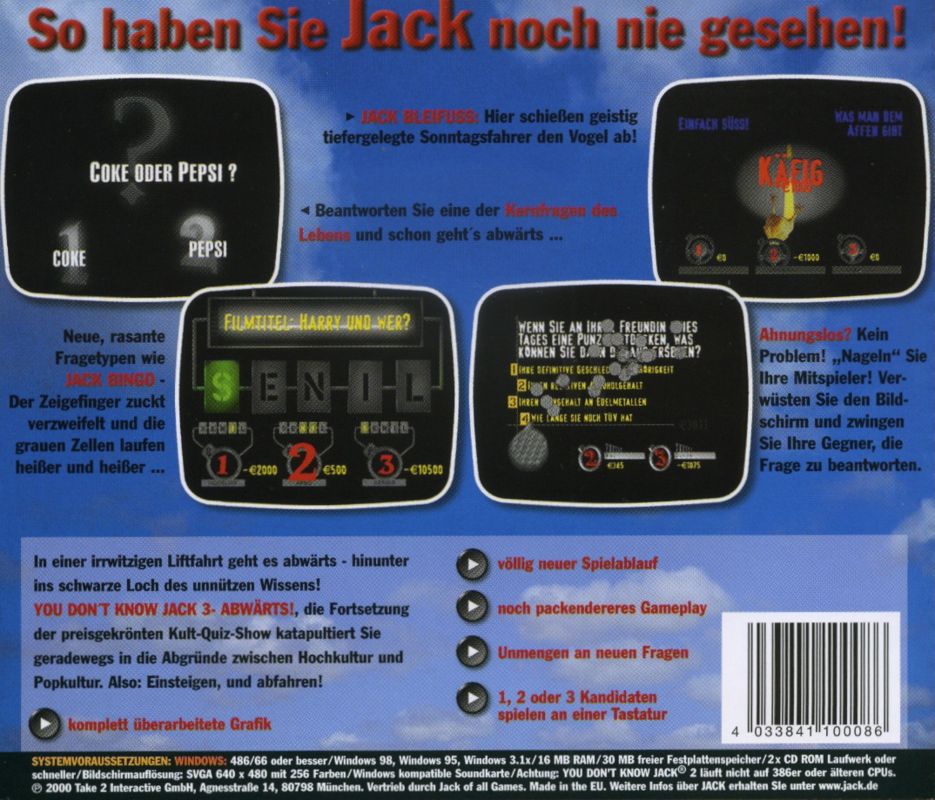 Back Cover for You Don't Know Jack: Volume 4 - The Ride (Windows)