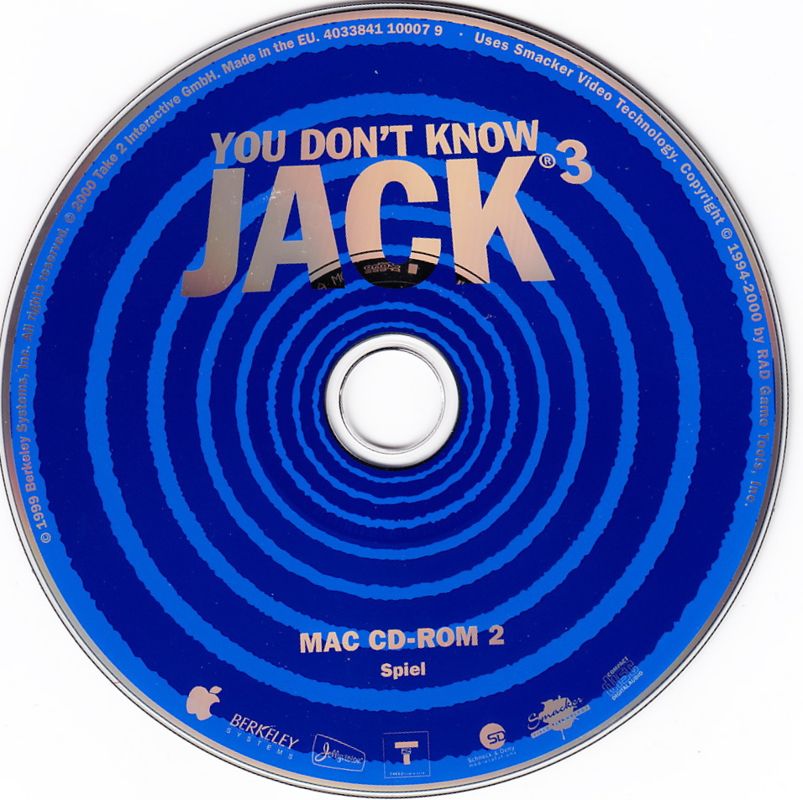 Media for You Don't Know Jack: Volume 4 - The Ride (Macintosh): Game Disc