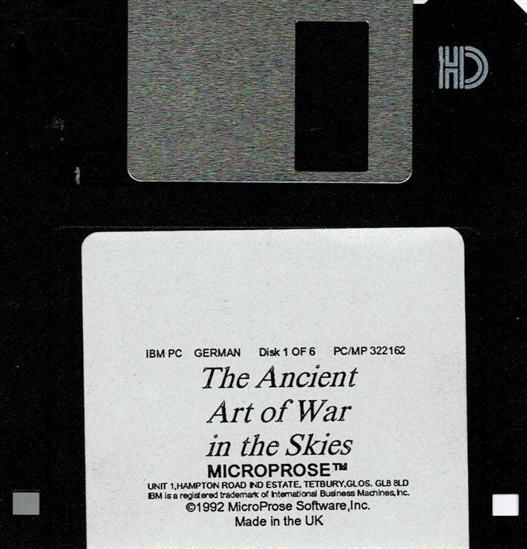 Media for The Ancient Art of War in the Skies (DOS): Disk 1