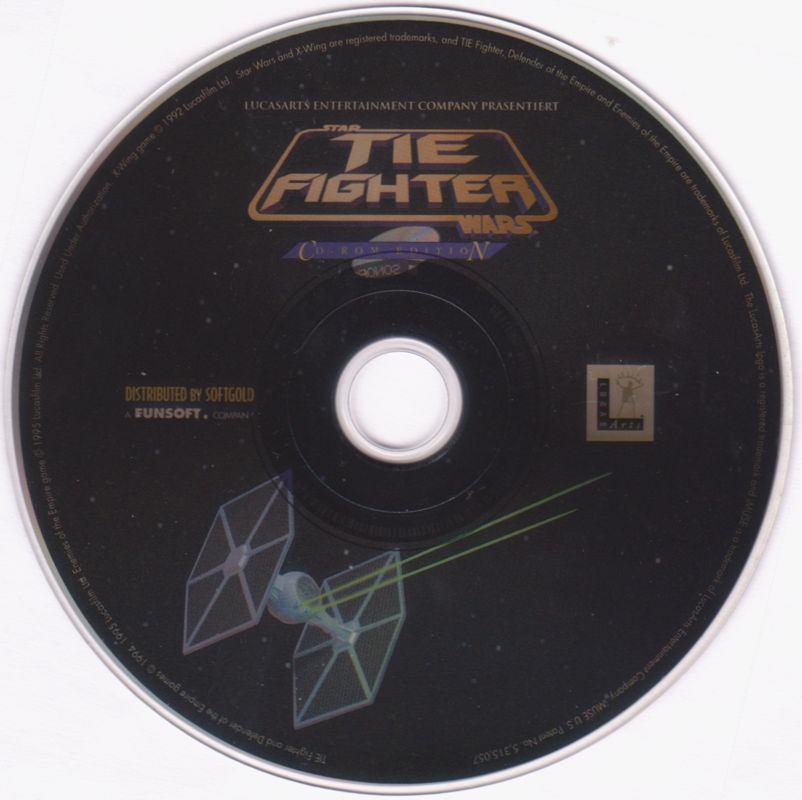 Media for Star Wars: TIE Fighter - Collector's CD-ROM (DOS) (Re-print (without "Making Magic" CD))