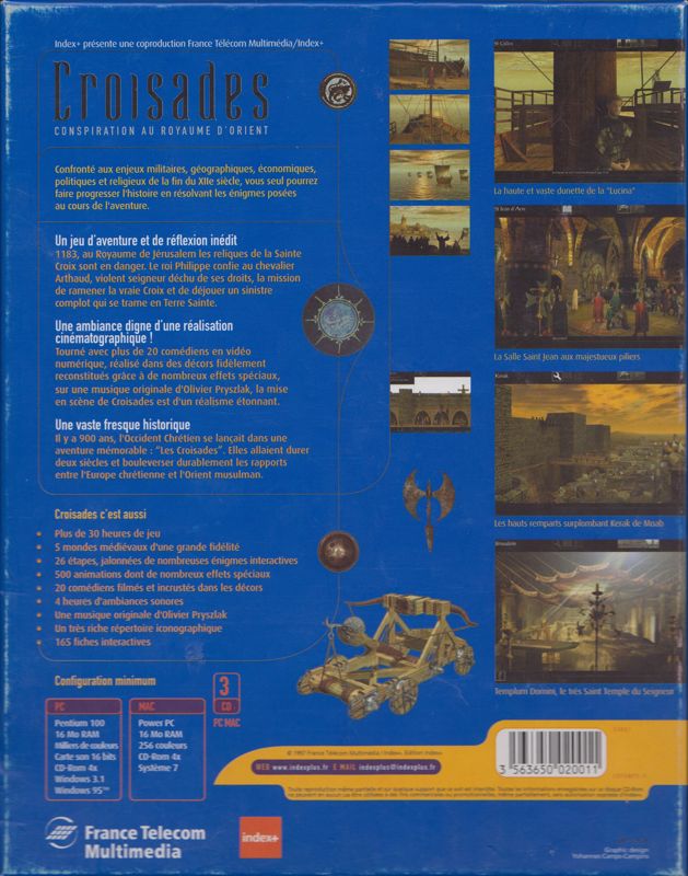 Back Cover for Crusader: Adventure Out of Time (Macintosh and Windows and Windows 3.x)