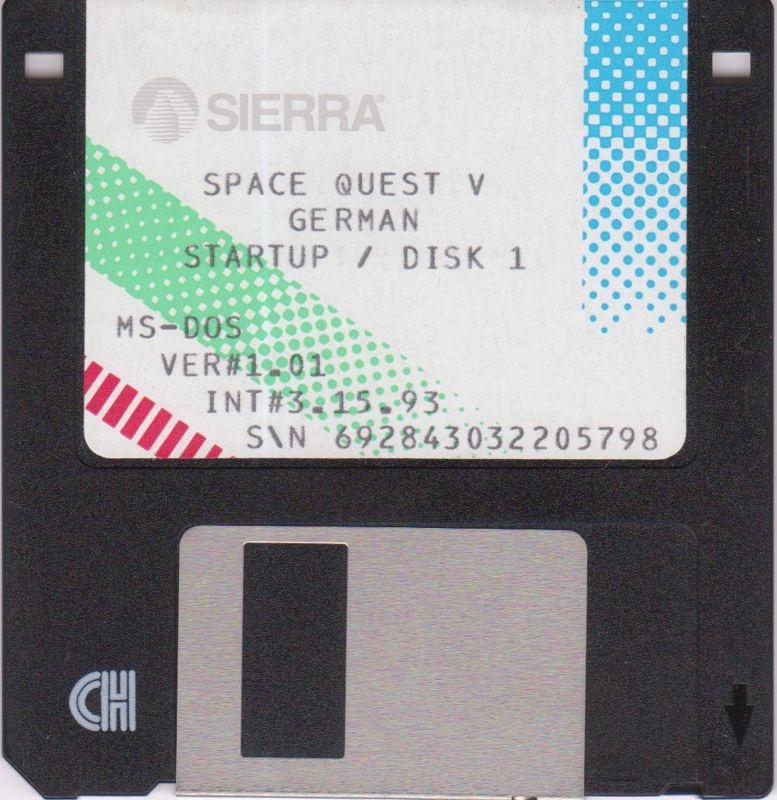 Media for Space Quest V: The Next Mutation (DOS) (3.5" Disk version): German Startup Disk