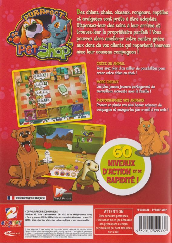 Back Cover for Purrfect Pet Shop (Windows)