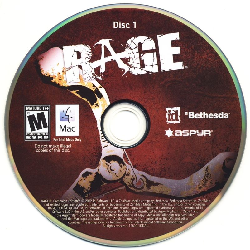 Media for Rage (Macintosh): Disc 1