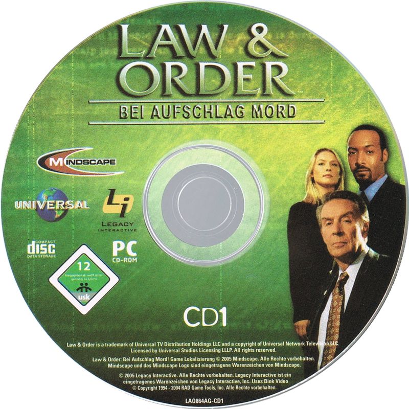 Media for Law & Order: Justice is Served (Windows): Disc 1