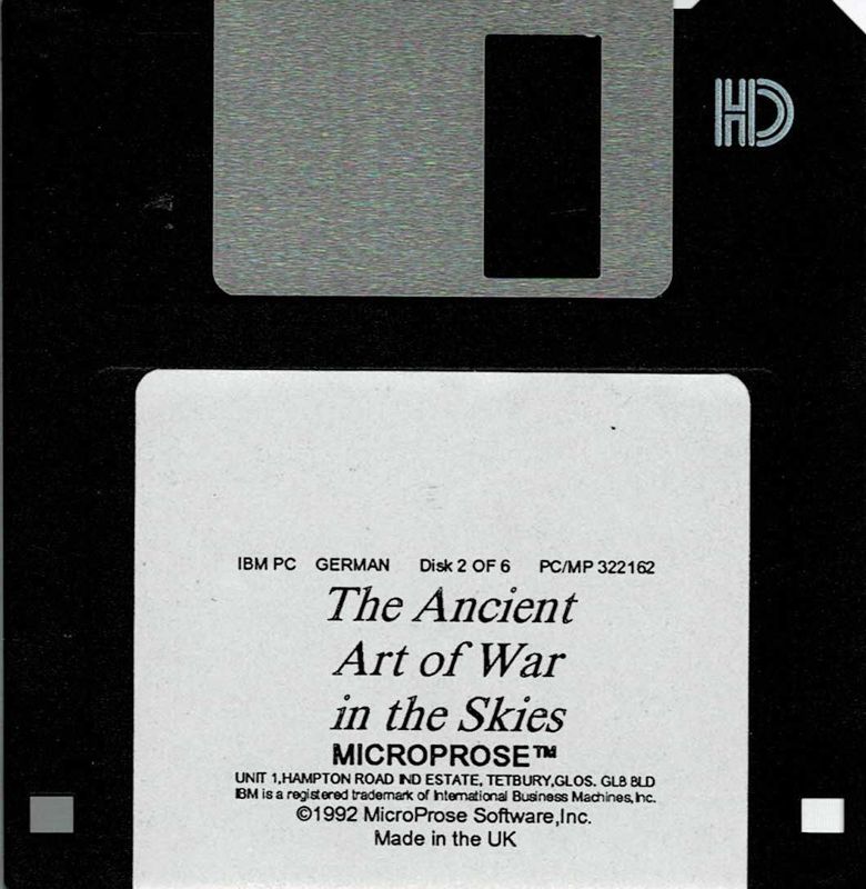 Media for The Ancient Art of War in the Skies (DOS): Disk 2