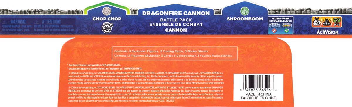 Other for Skylanders Giants: Dragonfire Cannon Battle Pack (Nintendo 3DS and PlayStation 3 and Wii and Wii U and Xbox 360): Product Label