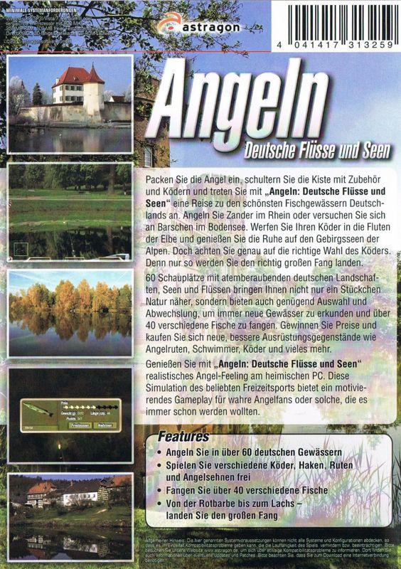 Back Cover for Angeln: Deutsche Flüsse und Seen (Windows)