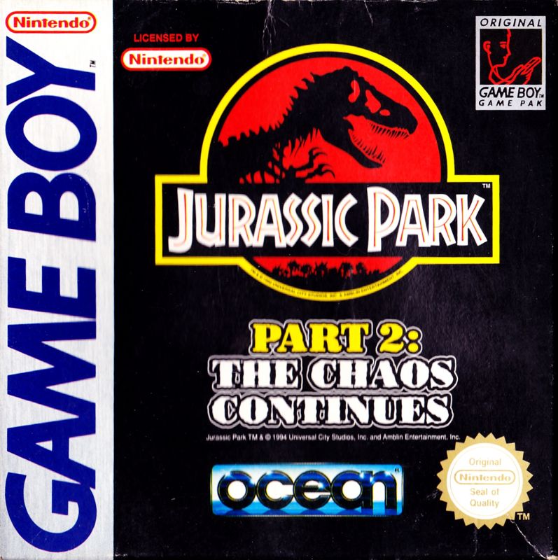 Front Cover for Jurassic Park Part 2: The Chaos Continues (Game Boy)