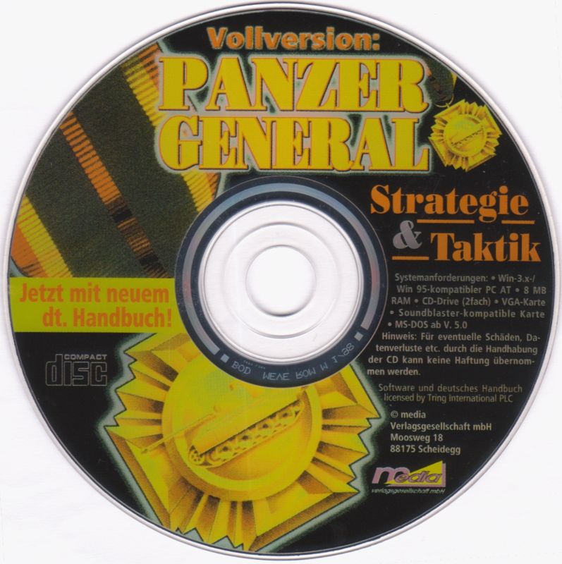 Panzer General cover or packaging material MobyGames