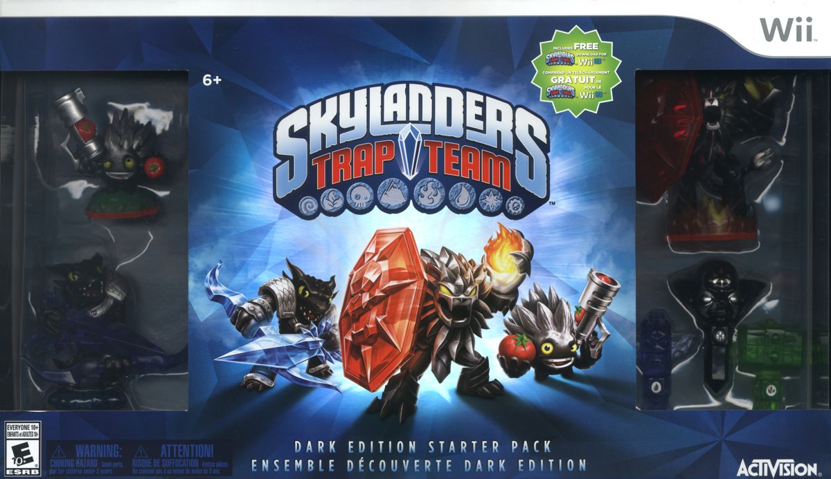 Front Cover for Skylanders: Trap Team (Dark Edition Starter Pack) (Wii and Wii U)
