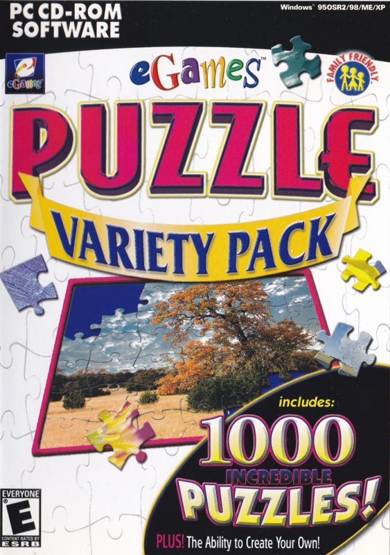 Inside Cover for Puzzle Variety Pack (Windows): Keep Case: Front