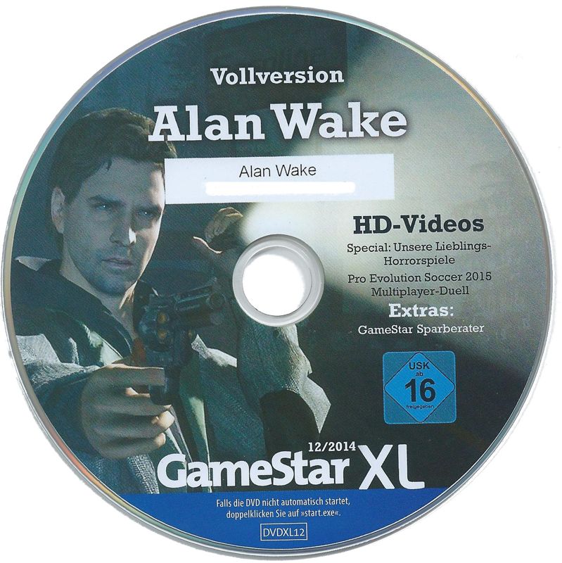 Media for Alan Wake (Windows) (GameStar XL 12/2014 covermount)