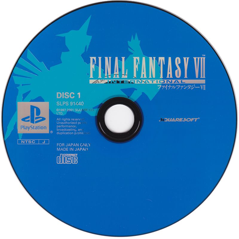Media for Final Fantasy VII International (PlayStation) (PSOne Books release): Disc 1