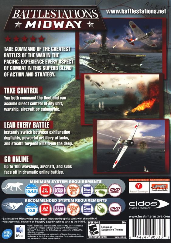 Back Cover for Battlestations: Midway (Macintosh)