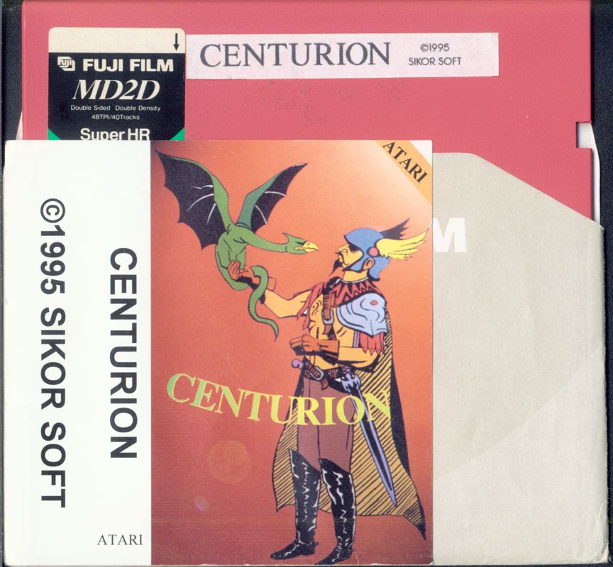 Media for Centurion (Atari 8-bit) (5.25" disk release - alternate): Sleeve Front + Media