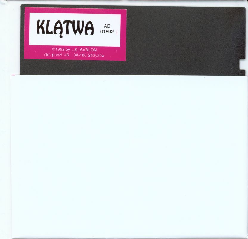 Inside Cover for Klątwa (Atari 8-bit) (5.25" disk release - alternate): Right Flap + Media